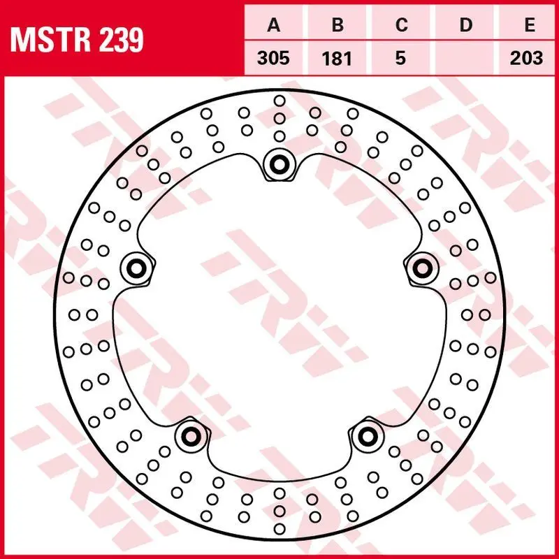 TRW ZF přední brzdový kotouč BMW R 850C/GS/R 95-01, R 1150GS/ADV 99-05, R 1200 HP2 04-06 (305X181X5mm) ( )