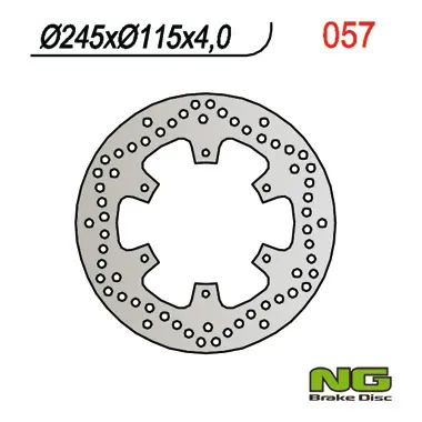NG přední/zadní brzdový kotouč YAMAHA XTZ 750 SUPER TENERE 89-91, přední XTZ 750 SUPER TENERE 92-97 (245X115X4)(6X6,5mm) (NG přední/zadní brzdový)