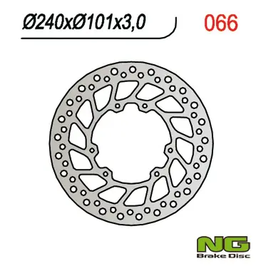 NG přední brzdový kotouč HONDA CR 125/250, CRF 250/450 02-14 (240X101X3) ( )
