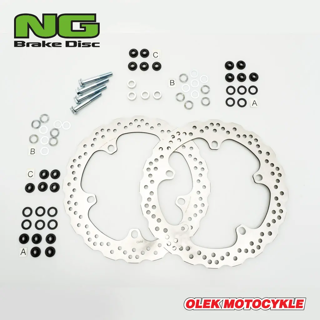 NG přední brzdový kotouč BMW R 1200 GS/ADV 13-18, R 1250 GS/ADV 19-22, R 1300 GS 22, (320X181X4,8mm) (5X14,0mm) WAVE (sada dvou brzdových kotoučů o