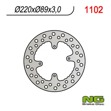NG přední brzdový kotouč HONDA CR 80/85,CRF150R 07-21 (220X88X3)(4X6,50mm) ( )