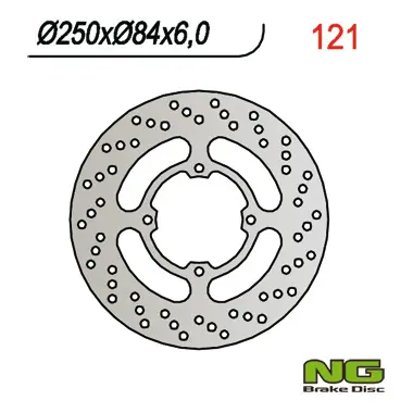 NG brzdový kotouč zadní SUZUKI GS 500E/F 89-08 GSX 600/750 F 89-97 (250X84X6) (NG brzdový kotouč zadní SUZUKI GS 500E/F 89-08 GSX 600/750 F 89-97)