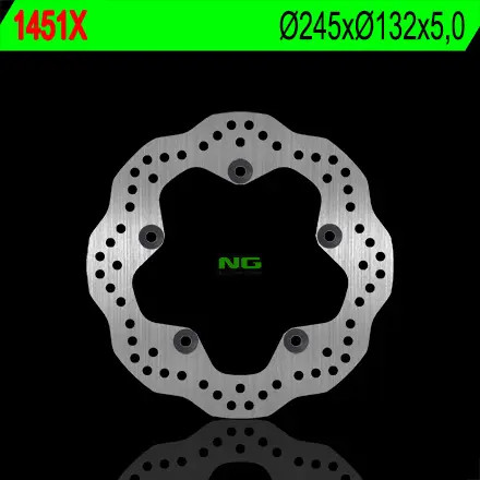 NG brzdový kotouč zadní YAMAHA MT09 13-22, MT07 18-22, TENERE 700 19-23, XSR900 15-20 (245X132X5) (5X10,5mm) ( )