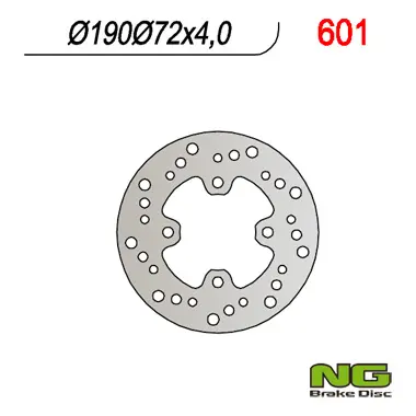NG zadní brzdový kotouč HONDA 50 X8R-S/X 98-04 (190X72X4) ( )