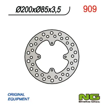 NG brzdový kotouč zadní SUZUKI RM 85 05-20(6X6,5mm) (200X85X3,5) ( )