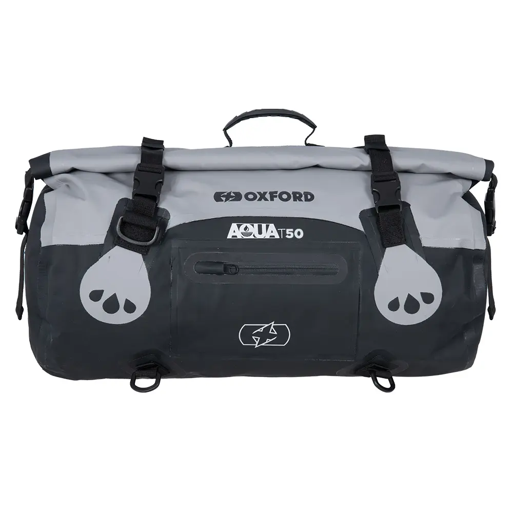 OXFORD brašna AQUA T-50 ROLLBAG vodotěsná objem 50L barva černá/šedá ( )