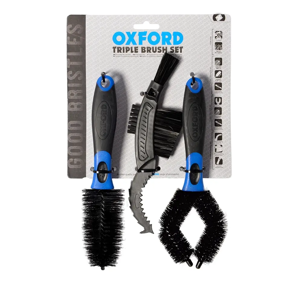 OXFORD sada kartáčů na čištění motocyklu BICYCLE TRIPLE BRUSH SET (starý kód: OX244) ( )