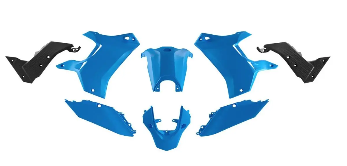 RACETECH (RTECH) kompletní sada plastů (bez předního blatníku) T7 REVOLUTION YAMAHA TENERE 700 19-24 barva světle modrá/černá ( )