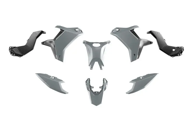 RACETECH (RTECH) kompletní sada plastů (bez předního blatníku) T7 YAMAHA TENERE 700 25-26 barva šedá / černá ( )