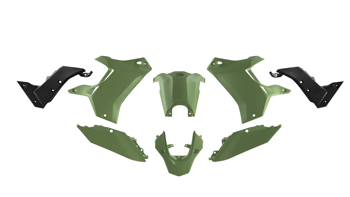 RACETECH (RTECH) kompletní sada plastů (bez předního blatníku) T7 REVOLUTION YAMAHA TENERE 700 19-24 barva tmavě zelená / černá ( )