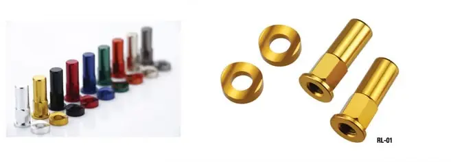 ACCEL matice držáku pneumatiky komplet (2 kusy) barva červená (s podložkami) ( )