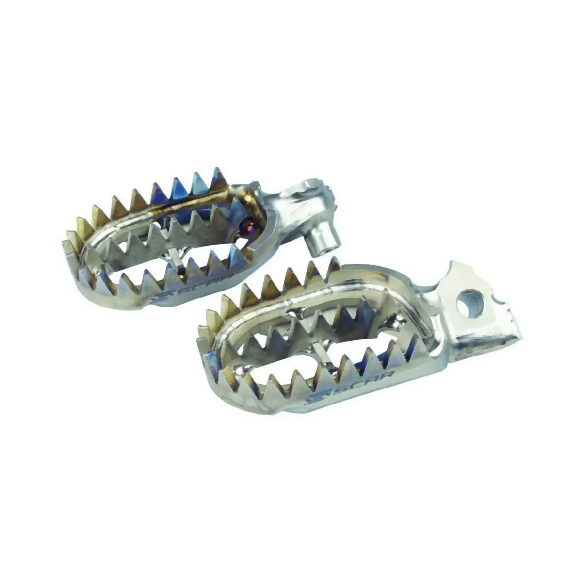 SCAR RACING stupačky řidiče titanové GRIPPER KTM 85 SX 25, 125 - 300 SX 23-25, 250 - 450 SXF 23-25, HUSQVARNA 125 - 250 TC 23-25, 250 - 450 FC 23-25,