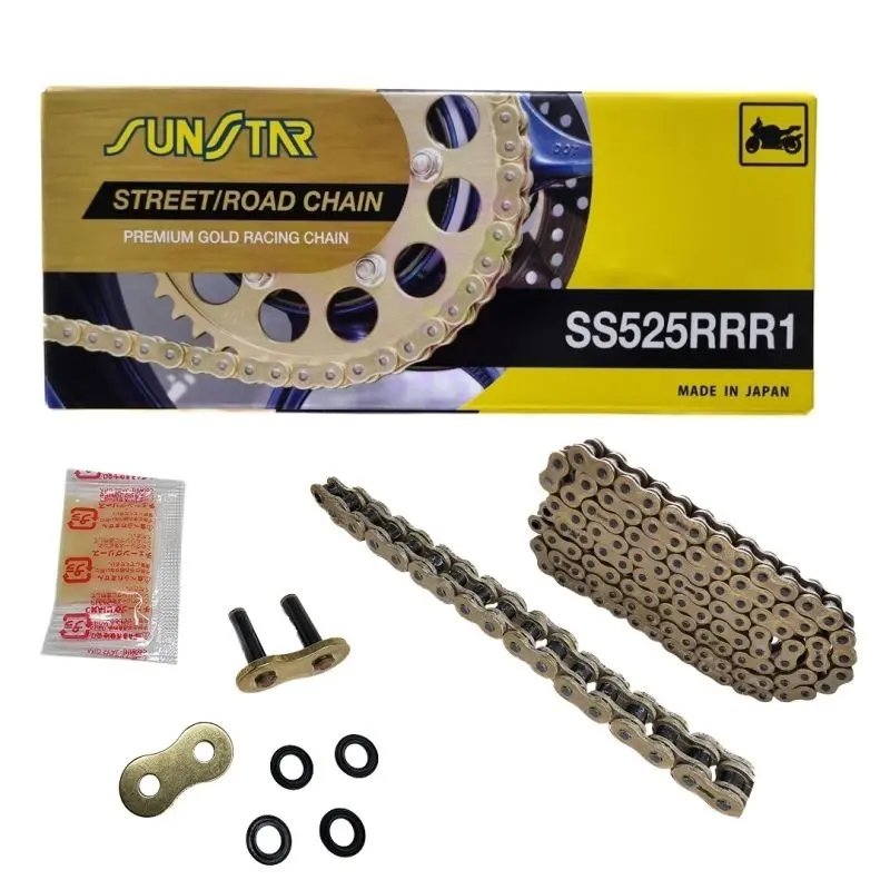 SUNSTAR hnací řetěz 525RRR1-110G (525ZVMXG) do 1100 ccm (XW RING) barva zlatá (525RRR1110G) - nahrazuje SS525RTG1-110G - MADE IN JAPAN ( )