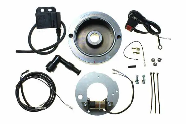 ELECTREX sada zapalování rotor (magnetické kolo) cívka alternátoru, zapalovací cívka, modul CDI, fajfka svíčky do: CZ MOTOCROSS (jedna svíčka) ( )
