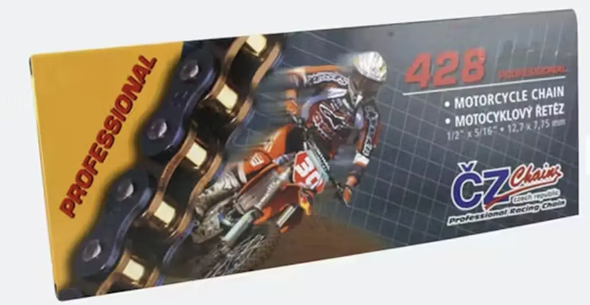 CZ hnací řetěz 428 OR (134 článků) O-kroužek (STREET MAX 250 ccm) + spona ( )