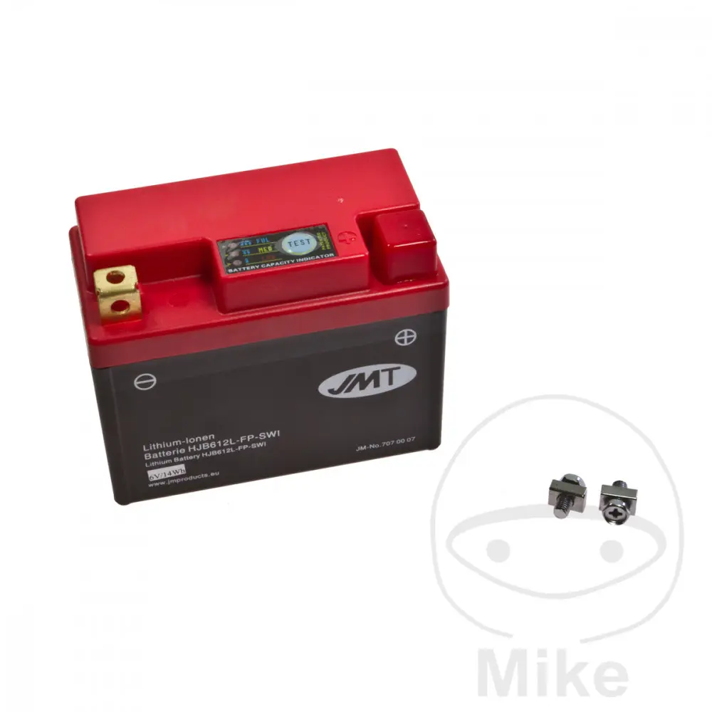 JMT motocyklový akumulátor HJB612L-FP 6VJMT Lithium-iontová s ukazatelem, vodotěsná MOTO GUZZI T 125 70 ( )