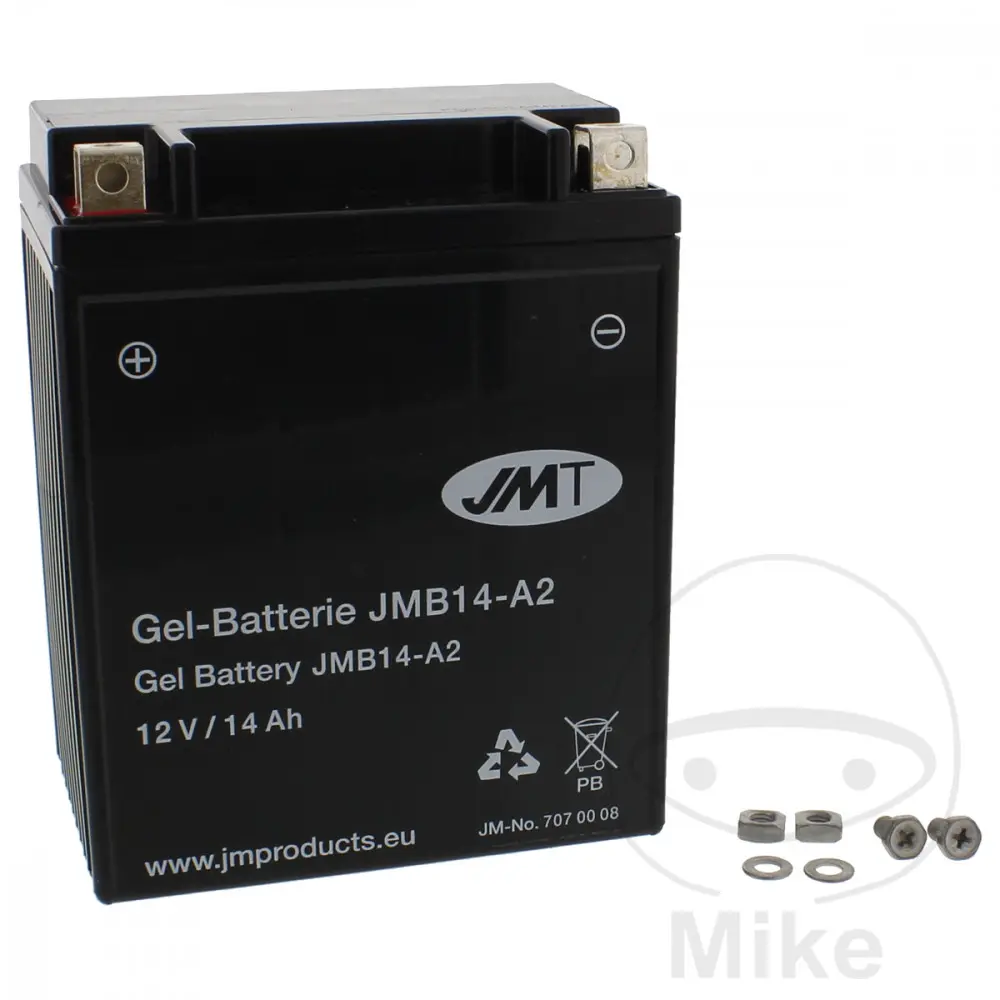 JMT motocyklový akumulátor YB14-A2 Gel JMT Yuasa 7070139 3315 6ON 0088 ARCTIC CAT/TEXTRON ALTERRA 400  AUTOMAT EFT 16-17, CAT/TEXTRON CAT 350 CR  /EFT