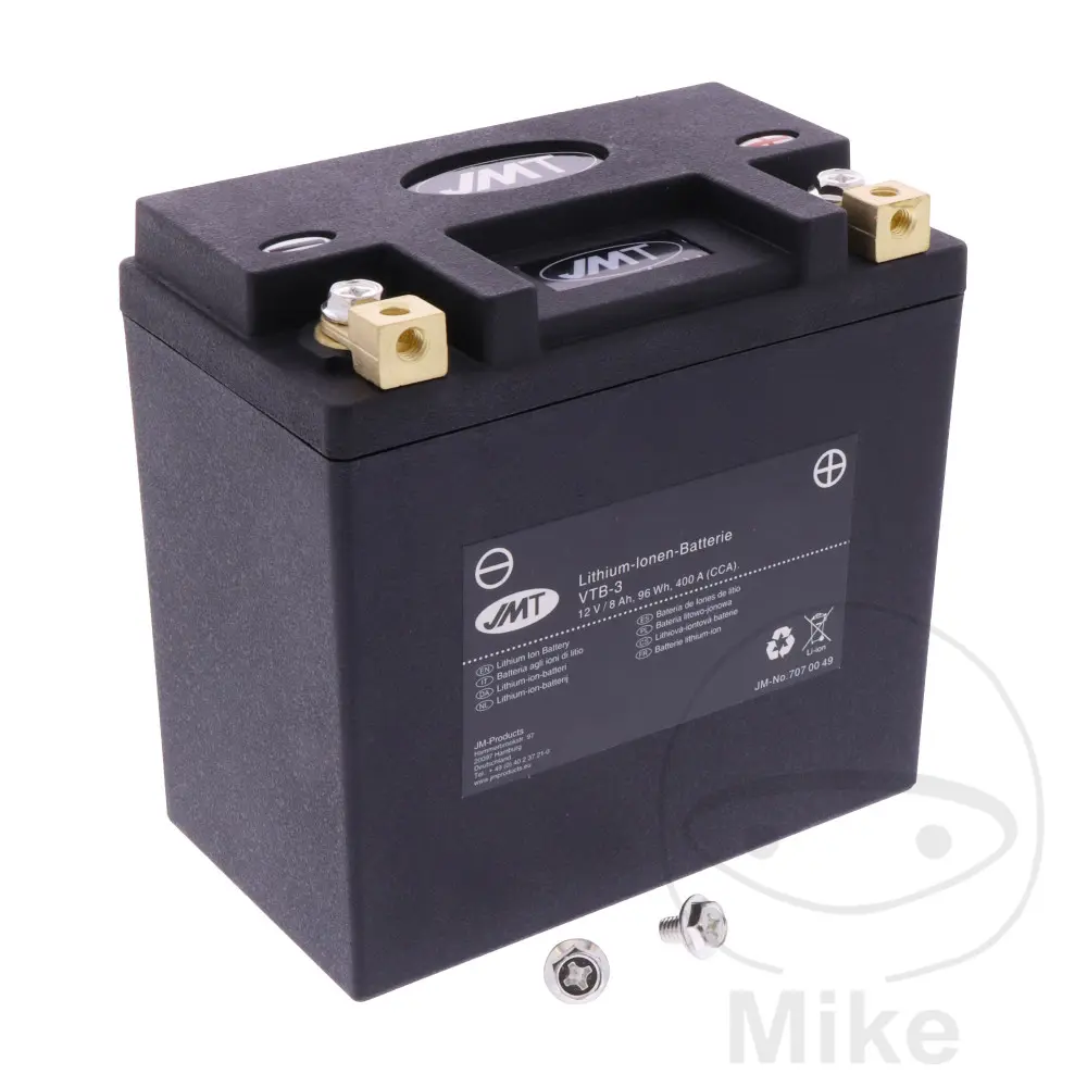 JMT motocyklový akumulátor VTB-3 V-Twin JMT Lithium-iontová BUELL CR 1125 IE 09-10, R 1125 IE 08-10, HARLEY DAVIDSON RA 1250 PAN AMERICA ABS 21-23,