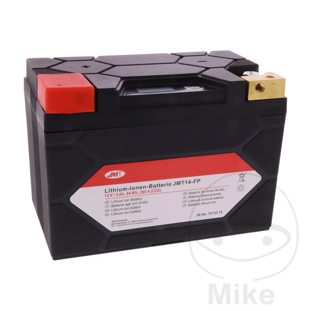 JMT motocyklový akumulátor JMT14-FP JMT Lithium-iontový s ukazatelem napětí ADLY/HER CHEE/HERKULES CANYON 280 07-13, CHEE/HERKULES CANYON 320  22