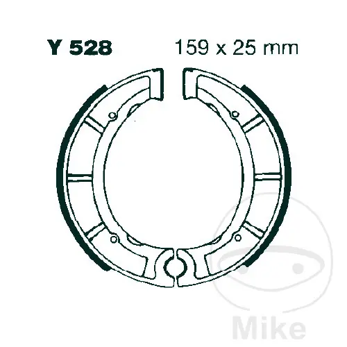 EBC brzdové čelisti s pružinou EBC YAMAHA DT 250 MX 77-82, DT 250 75-76, DT 400 MX 77-79, DT 400 75-76, SR 250 80-83, XT 500 76-89, XT 500 S EDITION