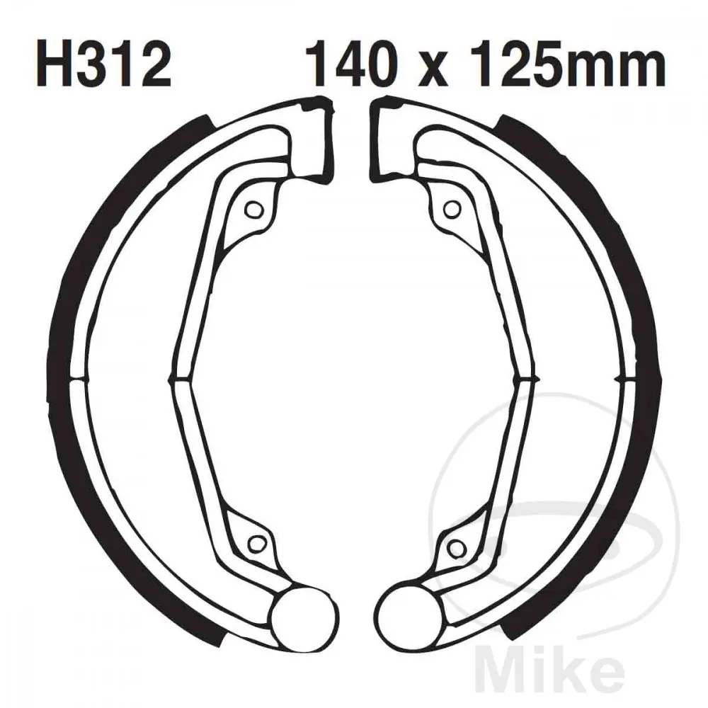 EBC brzdové čelisti s pružinou rýhované EBC rýhované HONDA CL 250 S SCRAMBLER 82-83, CM 125 T 78-81, CM 125 C CUSTOM 82-83, CM 185 T 78-80, CM 200 T
