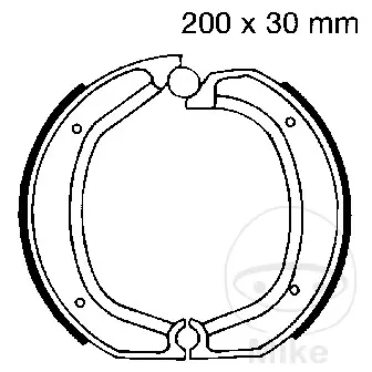 EBC brzdové čelisti bez pružiny EBC nebo 7860612 BMW R 45 S 78-80, R 45 N 78-80, R 50 /5 69-73, R 60 /5 69-73, R 60 /6 73-76, R 60 /7 76-80, R 65