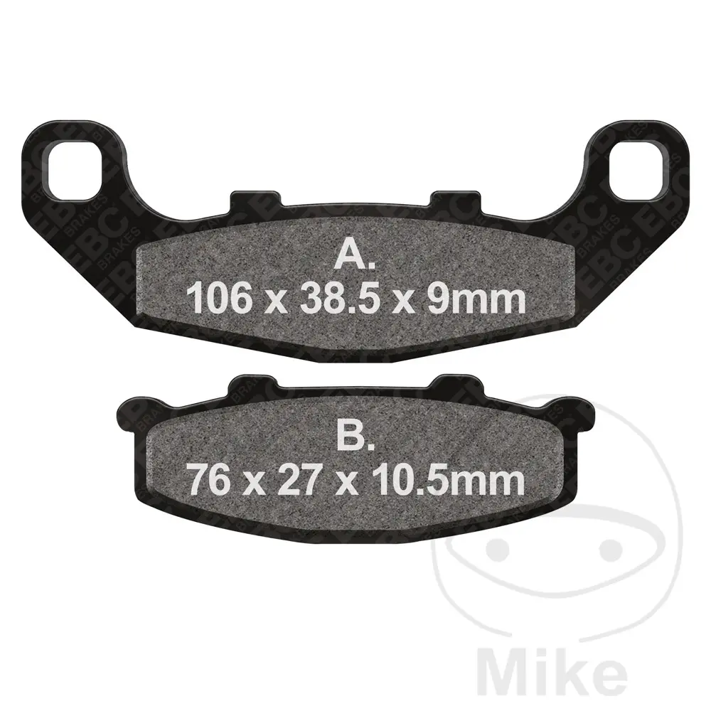 EBC brzdové destičky Standard EBC nebo 7872450 KAWASAKI GPZ 500 S 94-03, KR-1 250 88-89, KR-1S 250 90-92, ZR 550 ZEPHYR 91-92, SUZUKI RGV 250 91-93