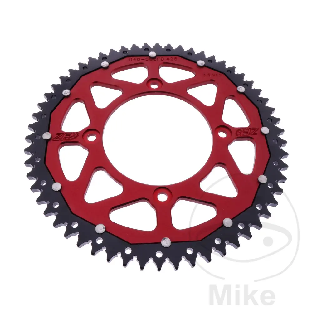 ZF Sprockets rozeta DUA 58Z pro řetěz 428 červená ZF vnitřní průměr 100 rozteč děr 120 BETA RE 125 08-17, REV3 125 01-04, RR 125 AC 4T ENDURO 06-17,