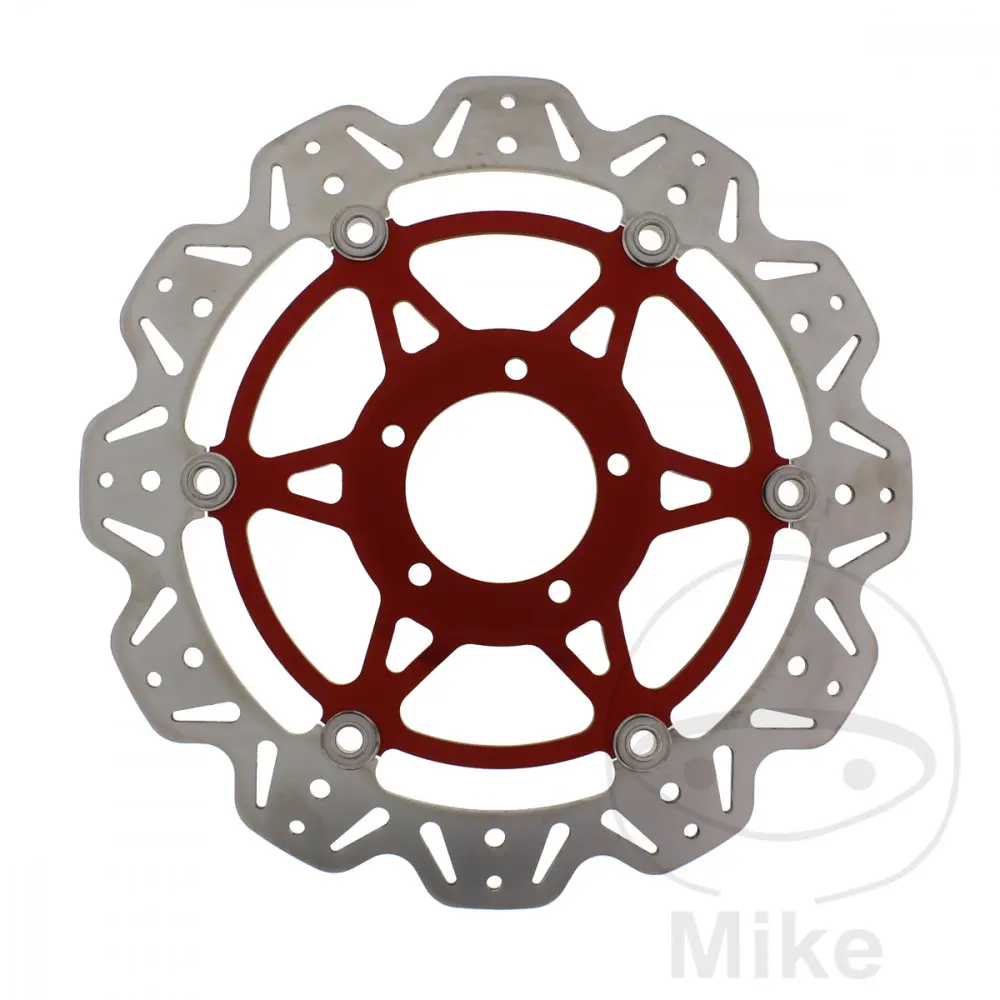 EBC brzdový kotouč VEE EBC červený DUCATI DESERT X 950  ABS 22-24, DESERT X RALLY 950  ABS 24, DIAVEL 1200  ABS 11-18, DIAVEL 1200 AMG ABS 12-13,