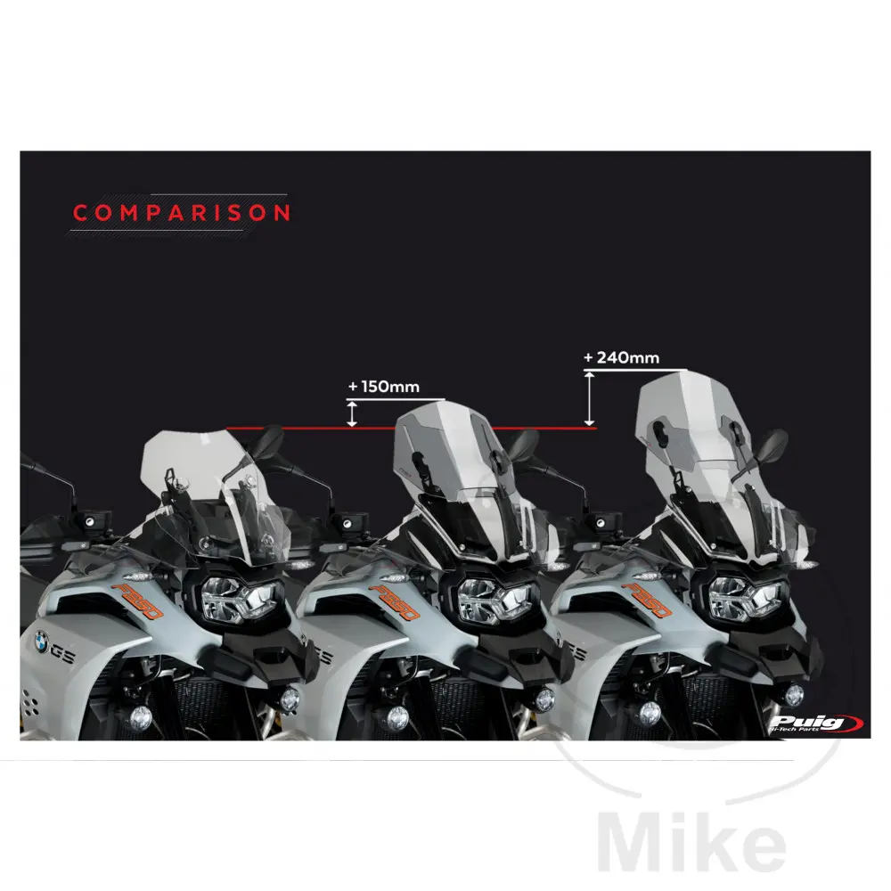 Puig plexi TOUR NEW GEN PUIG pro NB TRANSP BMW F 750 850 GS  ABS 18-20, F 750 850 GS  ABS DTC 18-23, F 750 850 GS  ABS DTC ESA 21-23, F 750 850 GS