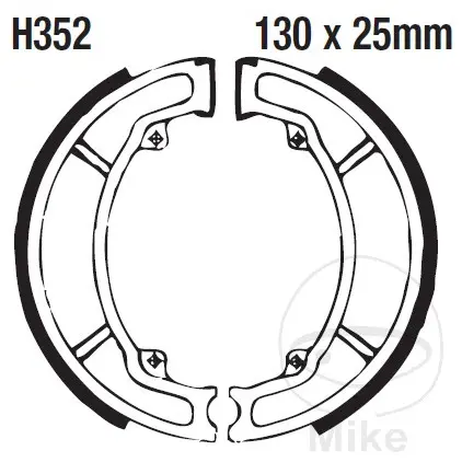 EBC brzdové čelisti s pružinou EBC HONDA CB 125 F (GLR125) 15-16, CB 125 F (GLR125WH) CBS 17-20, CB 125 F (CBF125MER) CBS 24, CB 125 F (CBF125MM) CBS
