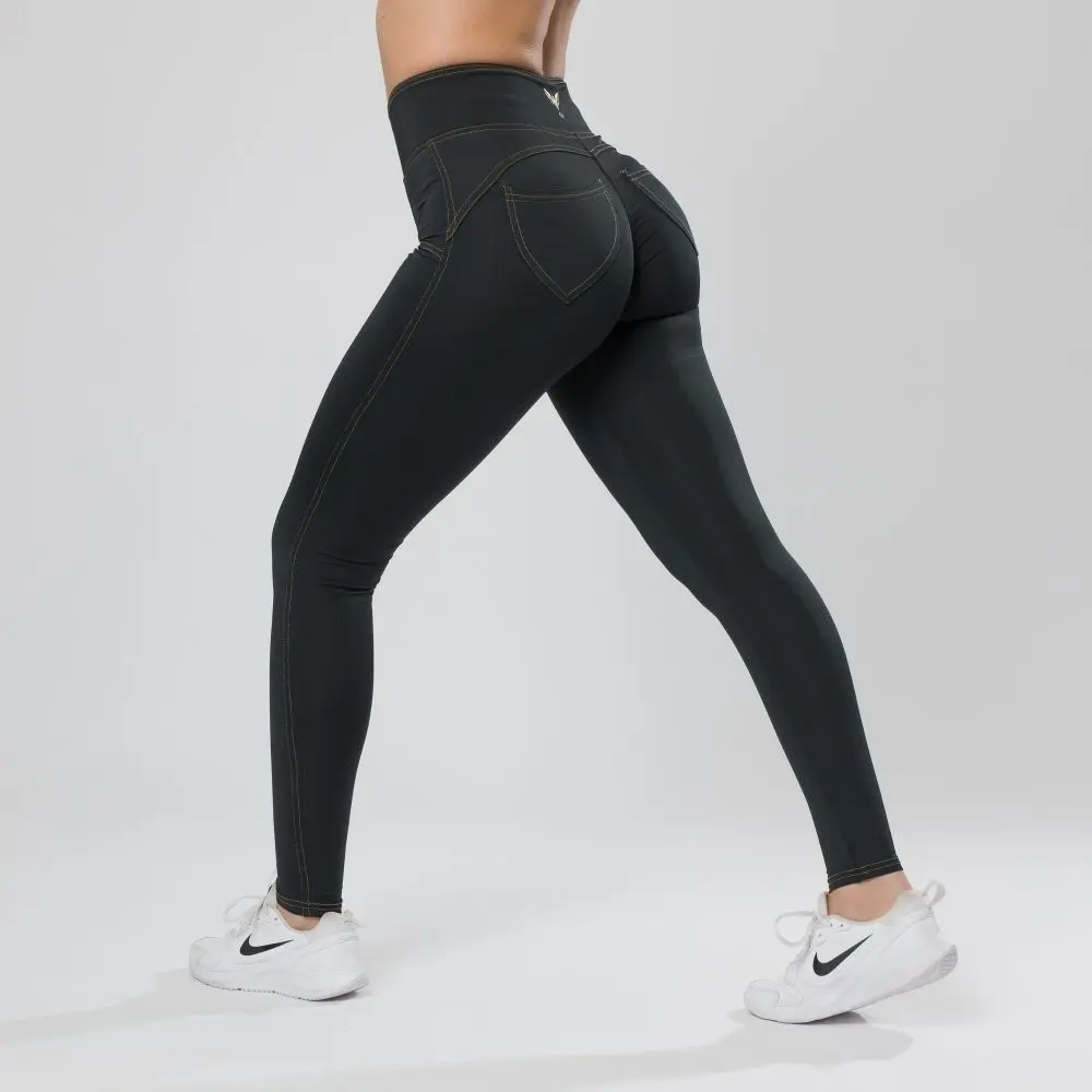 Push up Legíny Black pants Yastraby,
