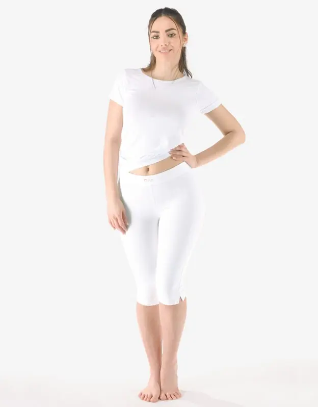 Nadměrné 3/4 legíny GINA BÍLÉ, XXXL