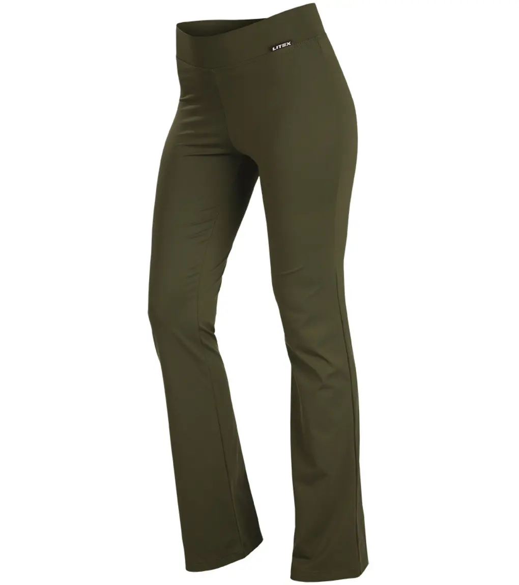Zvonové legíny LITEX khaki, XL