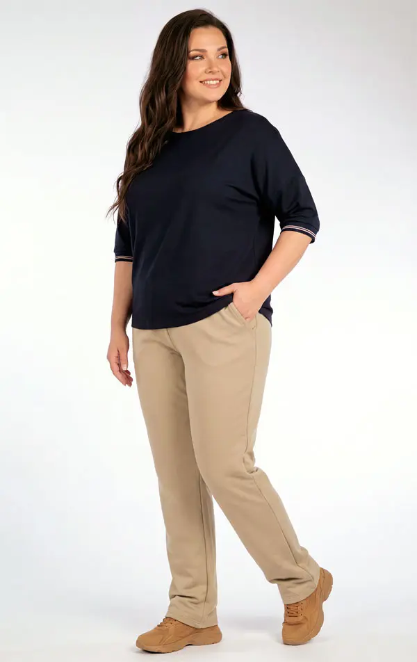 LITEX Kalhoty dámské dlouhé široké PLUS SIZE