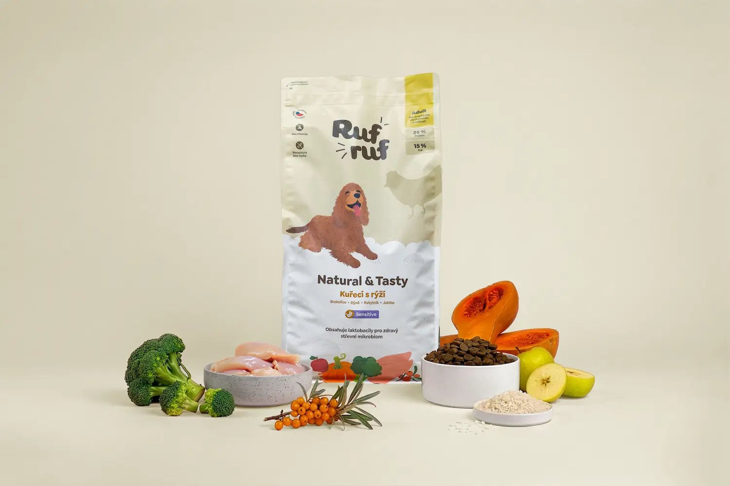 Rufruf Kuřecí s rýží a probiotiky Vzorek (100g)