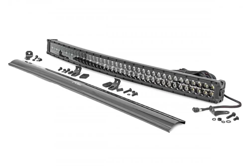 Světelná rampa 40" černá, dual-row (prohnutá)