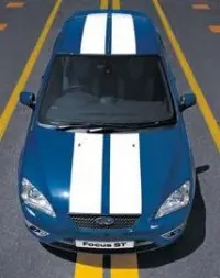 Souprava pruhů ST na střechu bíla Ford Focus