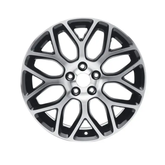 Alu kolo Ford 8x18” ET 55 s 8 paprsky Y v černé barvě s frézovaným čelem