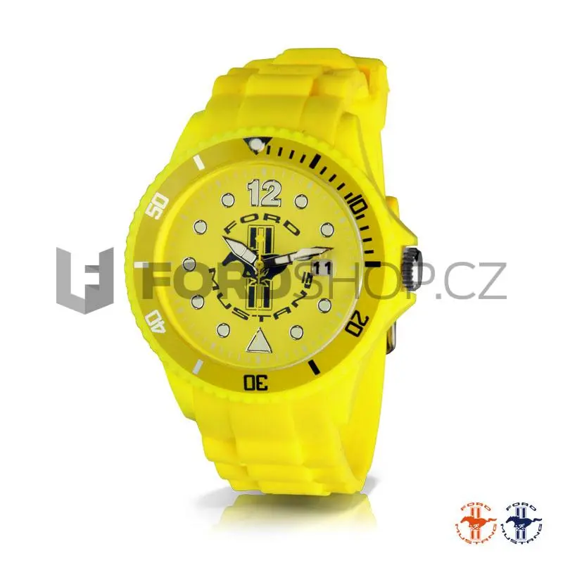 Hodinky Ford Mustang Lolliclock žluté