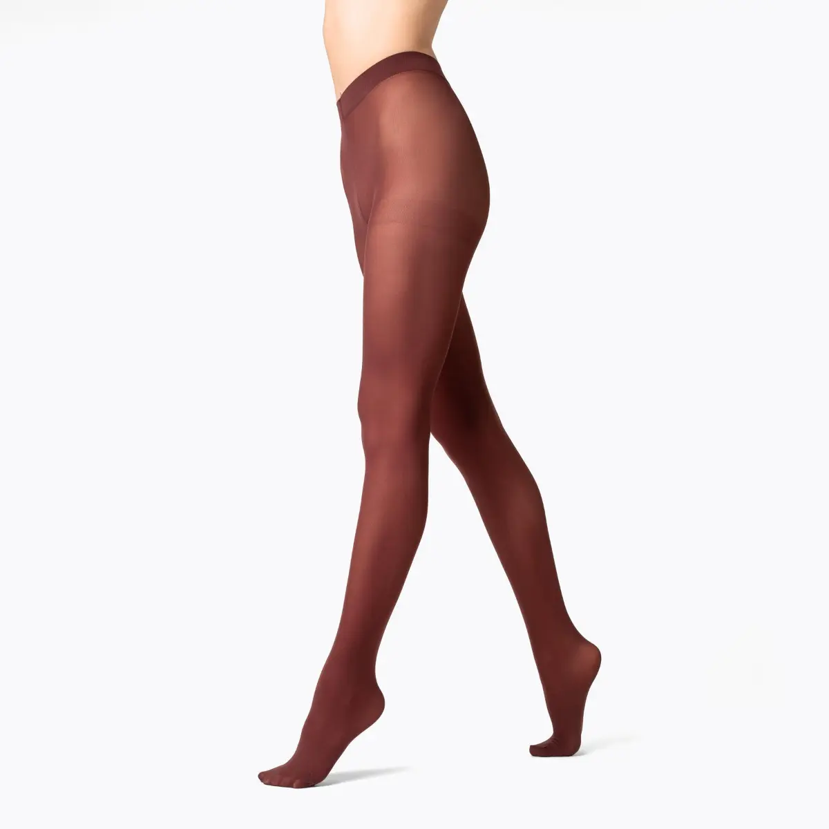 Neprůhledné punčocháče Feetee brown
