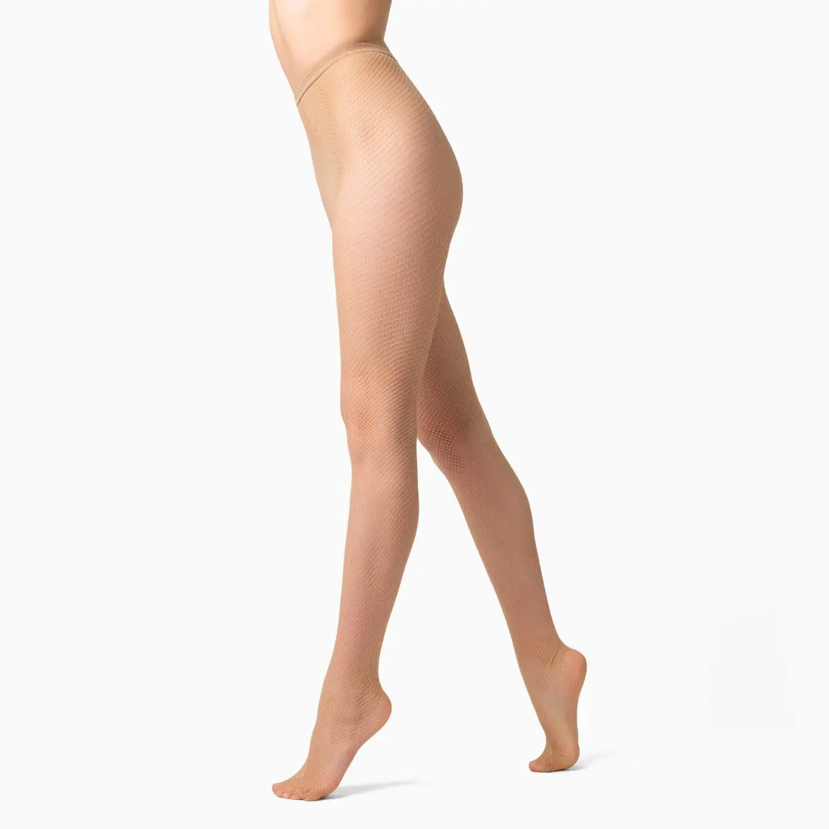 Síťované punčocháče Feetee nude