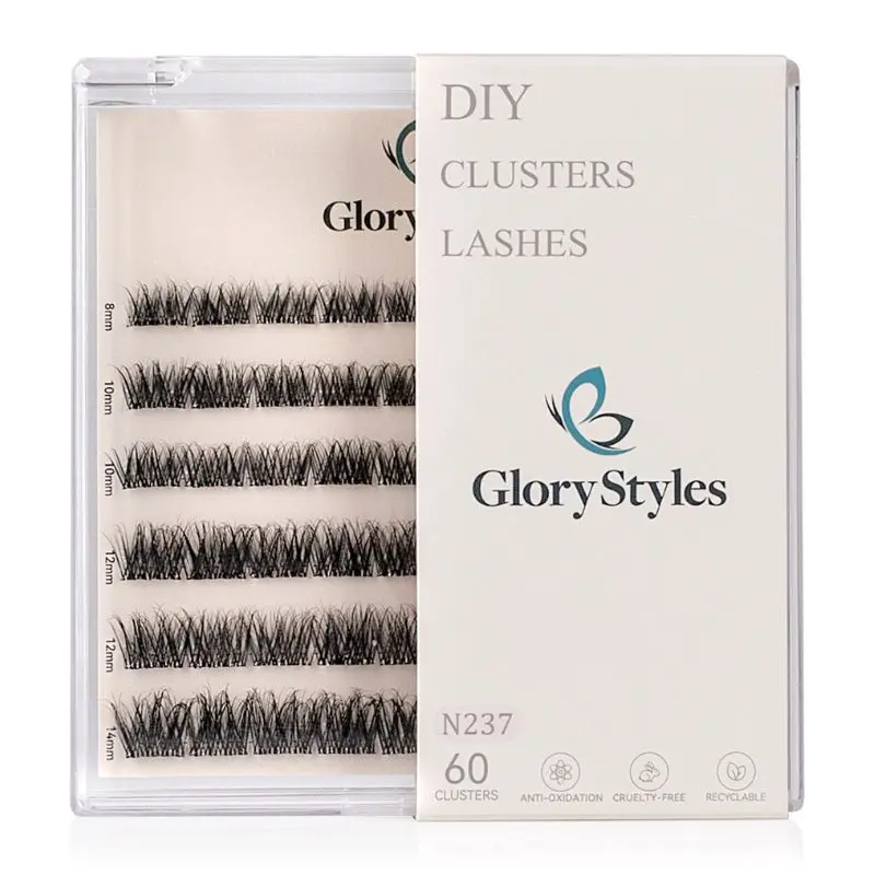 GloryStyles Samolepící segmentové řasy Invisible Band N237 krátké (8 - 14 mm)