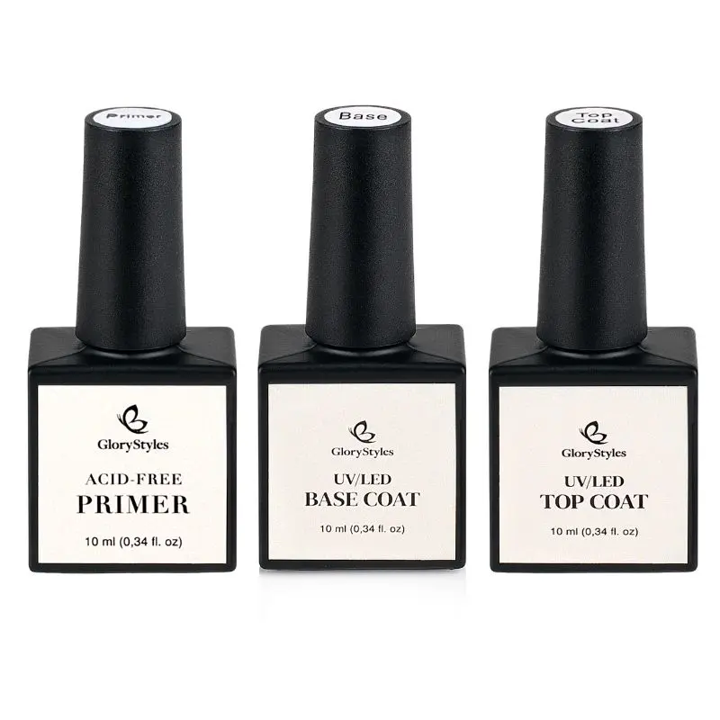GloryStyles Sada primer + base coat + top coat