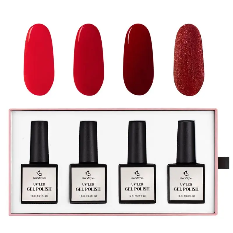 GloryStyles Sada gel laků GP17 Red