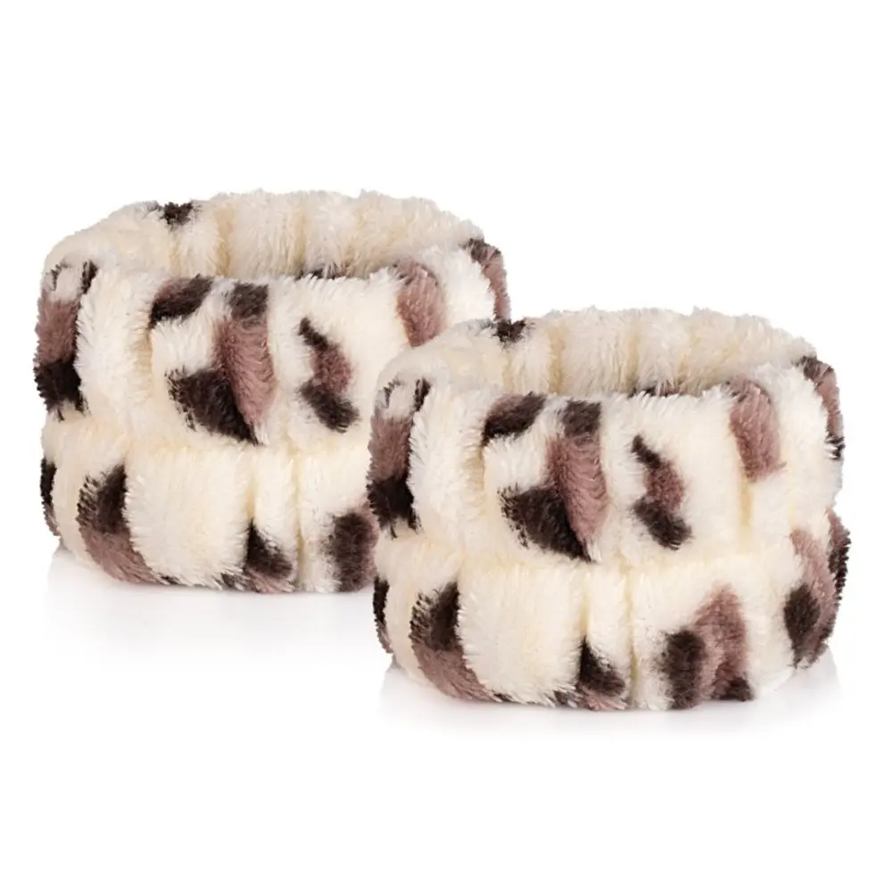 GloryStyles Náramky/potítka na mytí obličeje - leopardí 2 ks