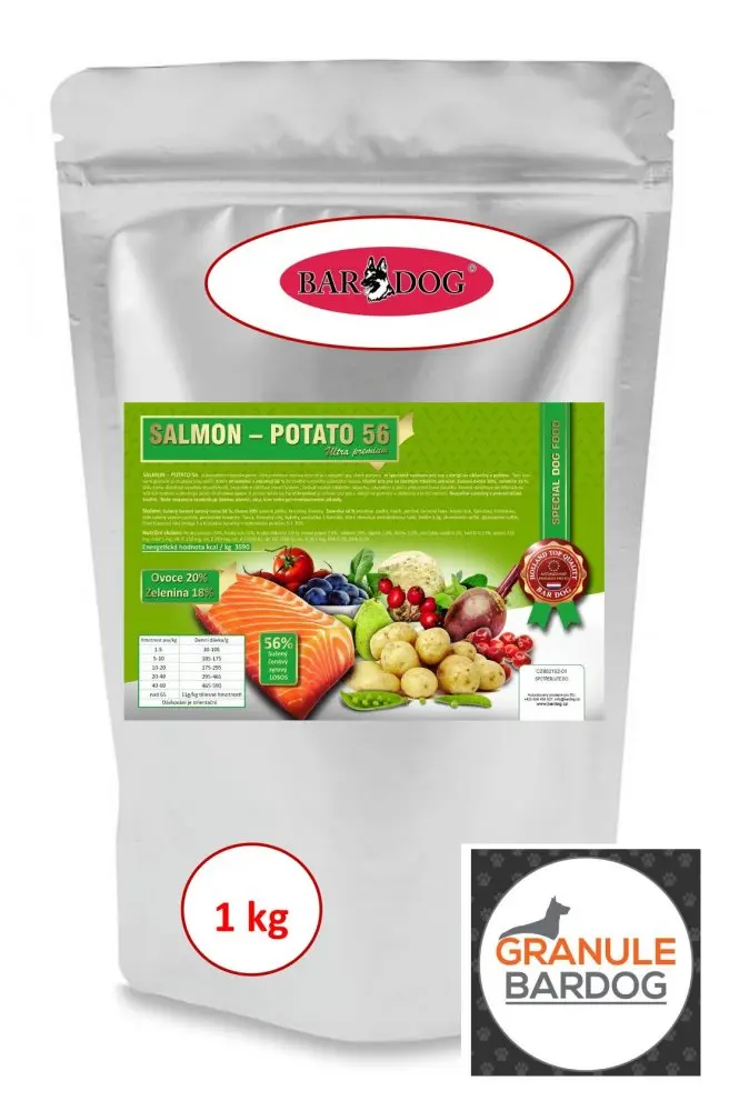 Granule Bardog Lisované granule za studena Salmon Potato 56 -