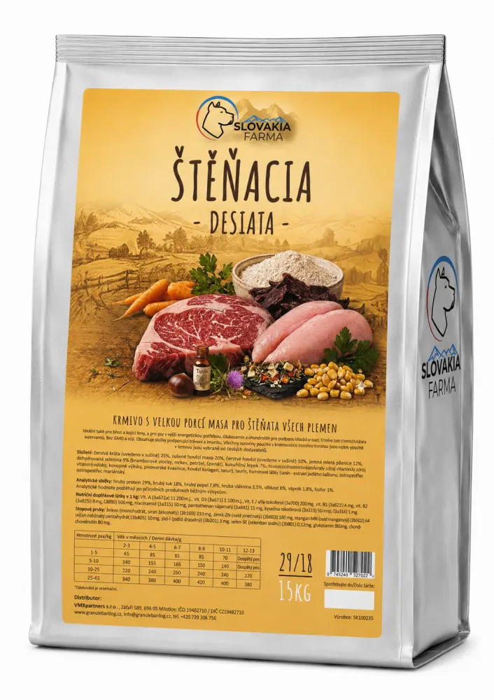Granule Slovakia Farma Premium - Puppy 29/18 - 15 kg