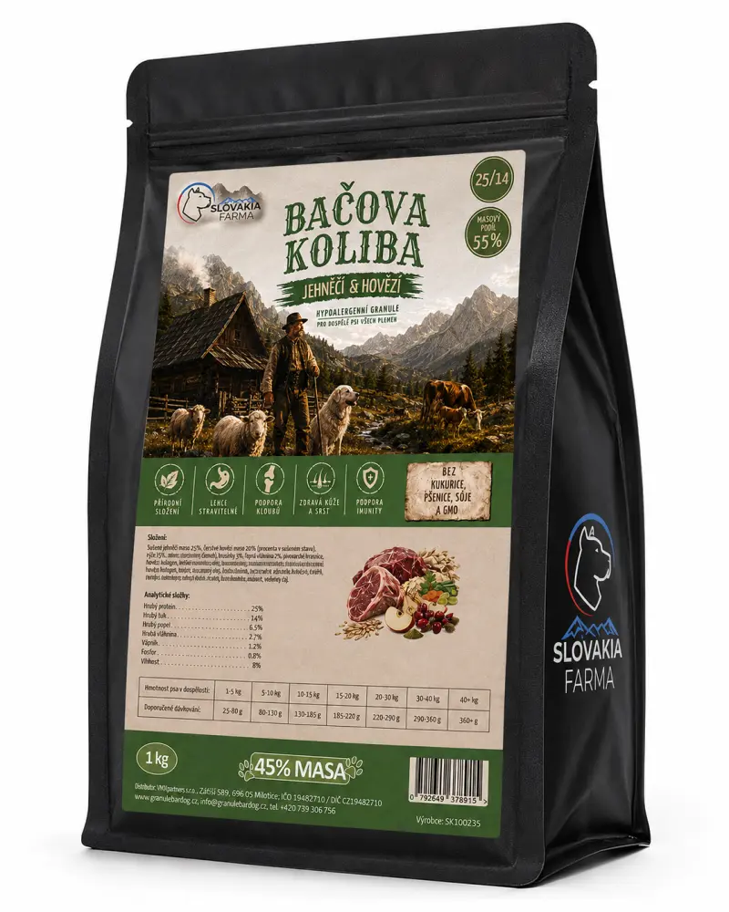 Granule SlovakiaFarma Bačove jahňátko 25/14 1 kg