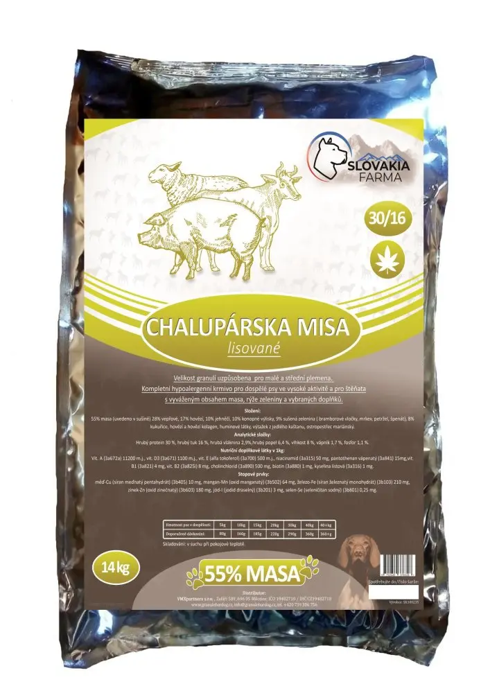 Lisované hypoalergenní Granule Slovakia Farma - Chalupárská misa 30/16